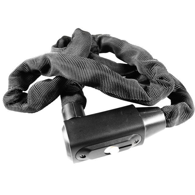 Suitable for any two-wheeled vehicle, this is a heavy-duty bicycle chain lock with high-security dimple lock, made in Taiwan