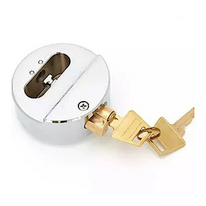 High Quality Round Steel Hockey Puck Lock Hidden Shackle Padlock trailer door lock