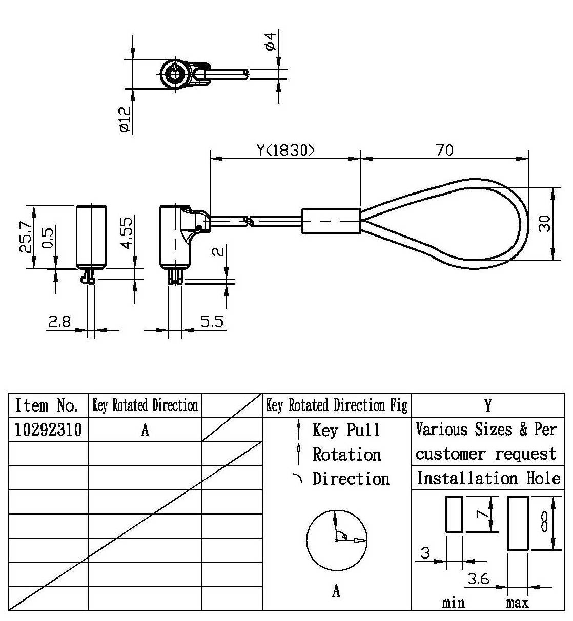 Cutting-Edge Anti-Theft Laptop Lock Cable for Secure Protection - Slimline Wire Lock Accessory to Safeguard Notebooks