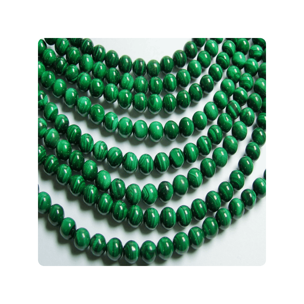 Malachite 6mm Gemstone Round Beads Strand 15 Inch Metaphysical Bead String Malachite Gemstone Beads