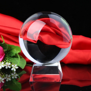 80mm Crystal glass world globe with crystal base custom crystal glass globe stand paperweight for Office Desk Decoration