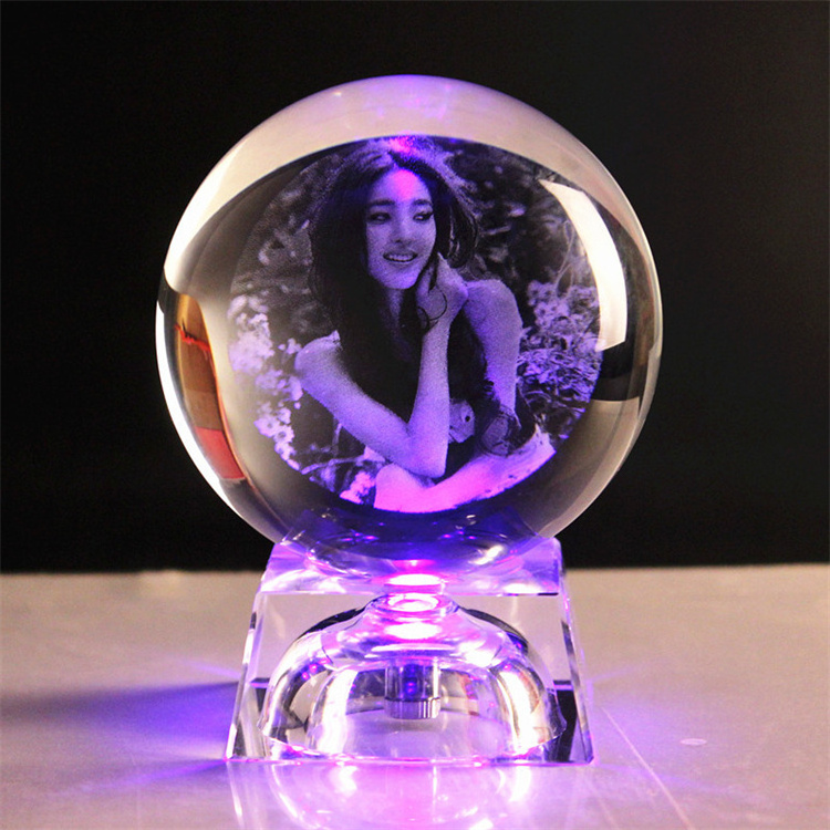 Crystal photo transparent k9 solid glass crystal ball for sale/crystal ball sphere/2D 3D Laser Clear Crystal Ball Paperweight