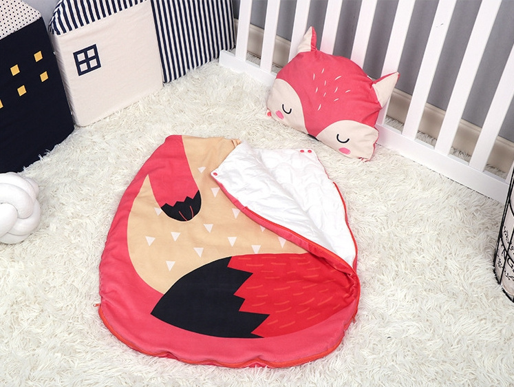 New Cartoon Animal Cute Button with Constant Temperature Machine Washable and Kick proof Baby Sleeping Bag