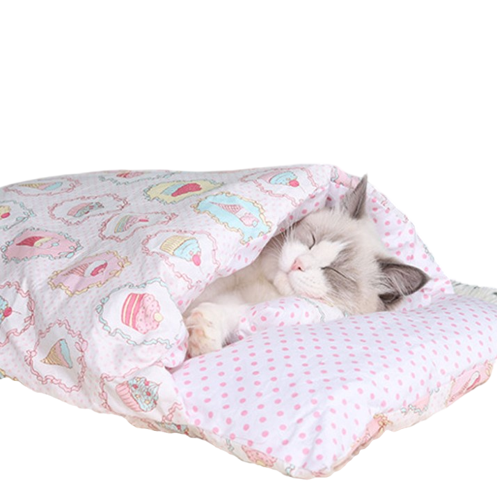 Cat's sleeping bed in winter warm pet sleeping bag Closed removable and washable sleeping bag for all seasons