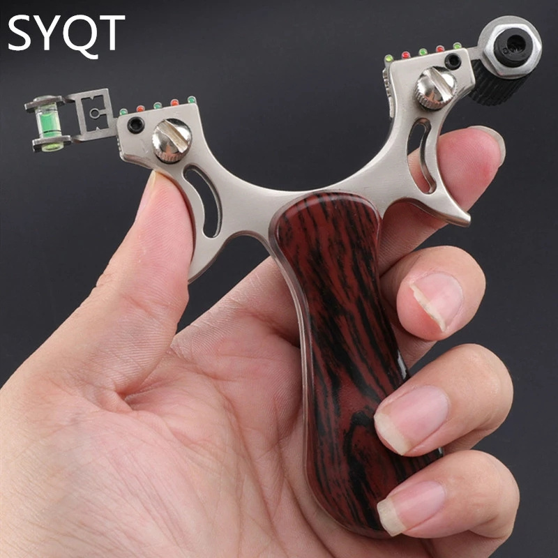 Zinc Alloy Slingshot Laser Aiming Powerful Catapult Hunting Outdoor Competition Precision Slingshot Infrared