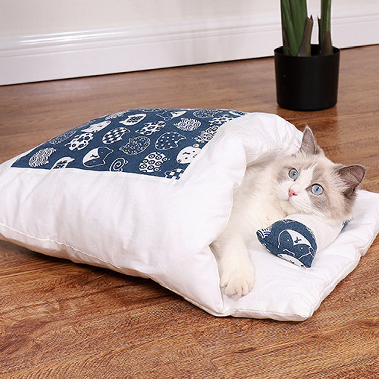 New Design popular Cat Bed Winter  Warm Cat Sleeping Bag Deep Sleep Pet Dog Cats sleeping bag