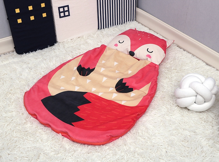 New Cartoon Animal Cute Button with Constant Temperature Machine Washable and Kick proof Baby Sleeping Bag