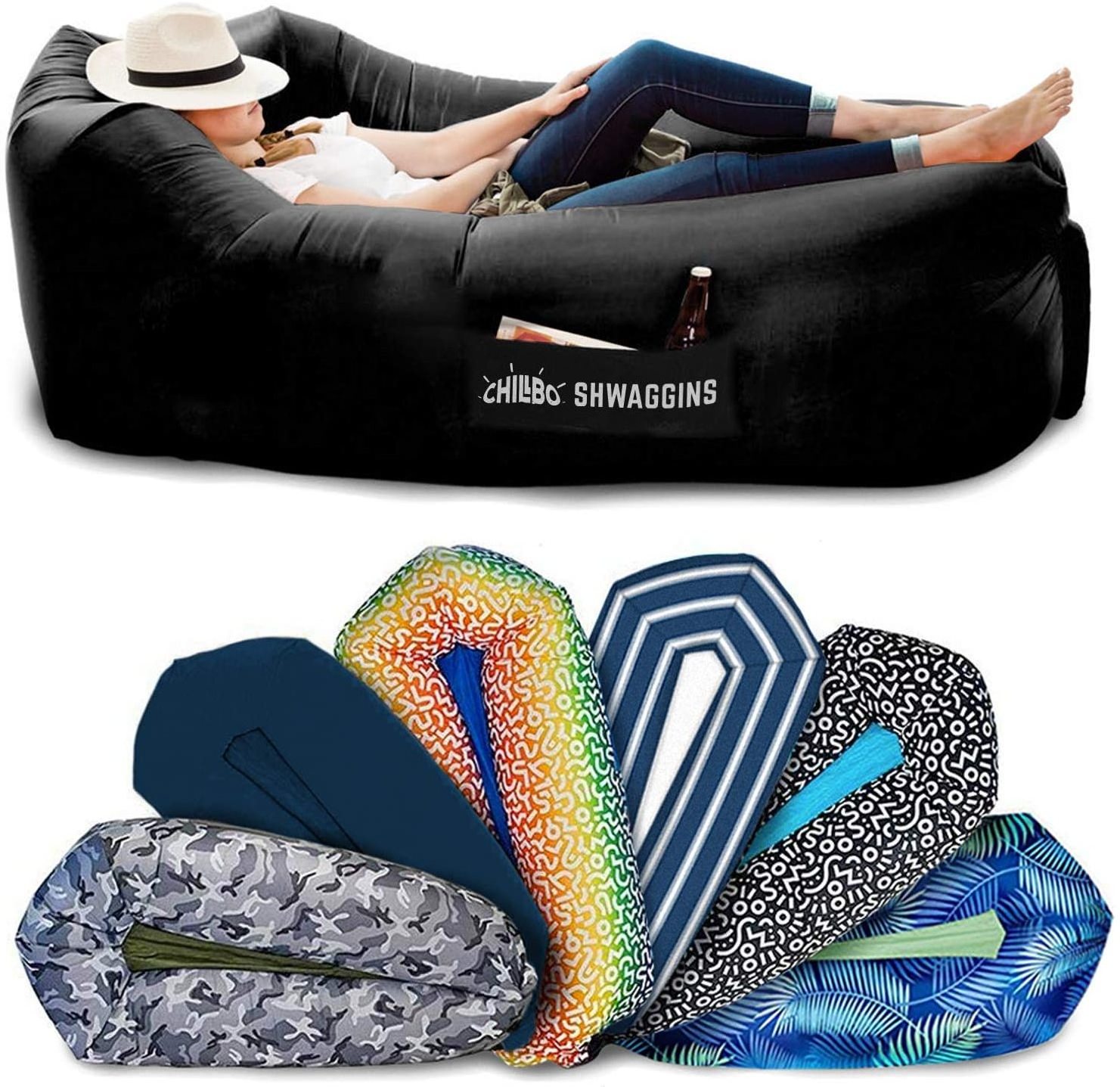 Trend Outdoor Products Fast Inflatable Air Sofa Bed  Sleeping Bag Inflatable Air Bag Lazy Bag Beach Sofa 200*72cm