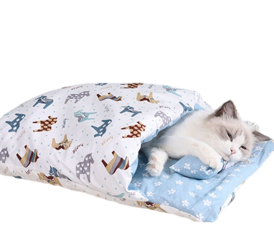 New Design popular Cat Bed Winter  Warm Cat Sleeping Bag Deep Sleep Pet Dog Cats sleeping bag