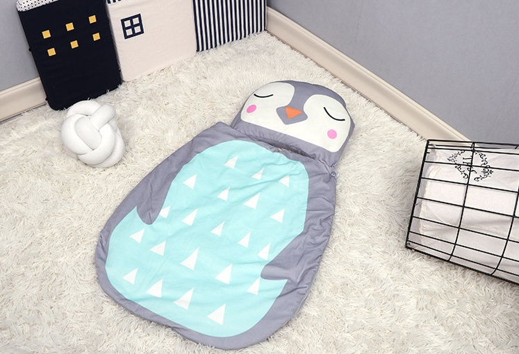 New Cartoon Animal Cute Button with Constant Temperature Machine Washable and Kick proof Baby Sleeping Bag