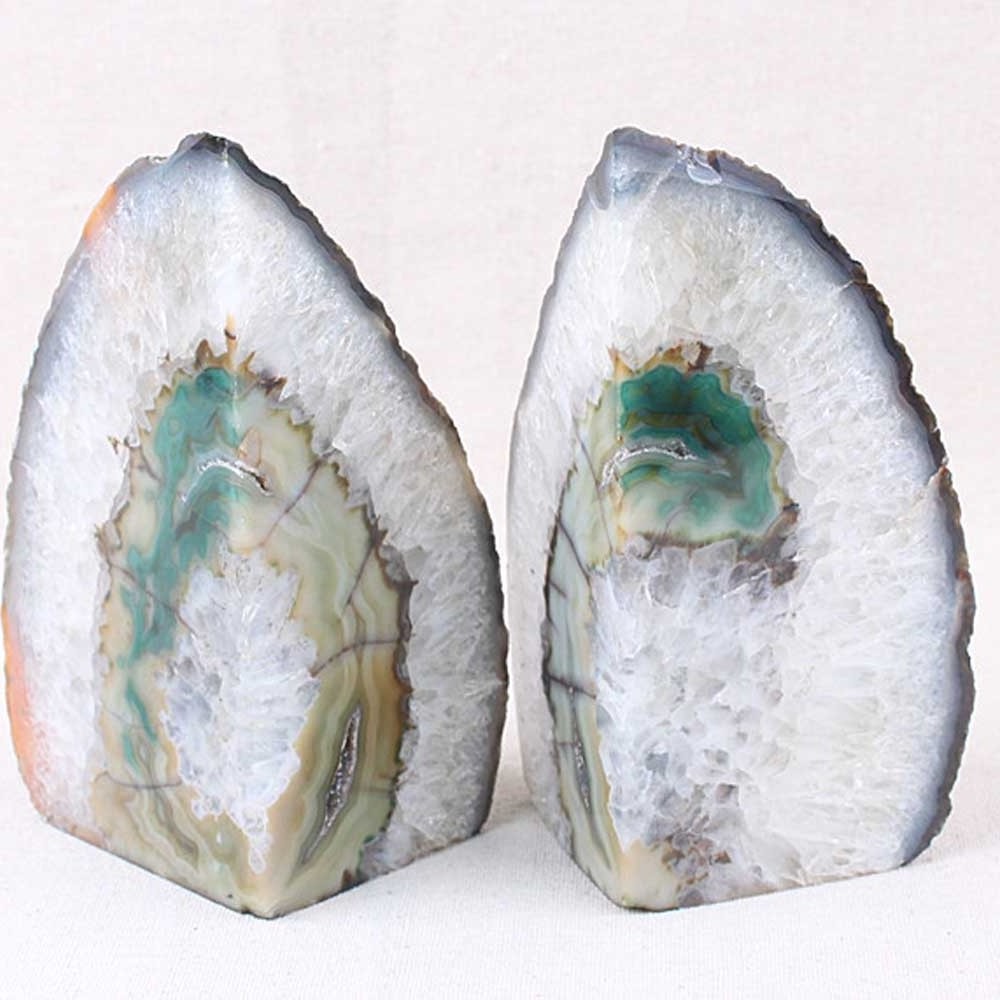 Unique Home Decorations Bookends Agate Bookends Crystal Natural