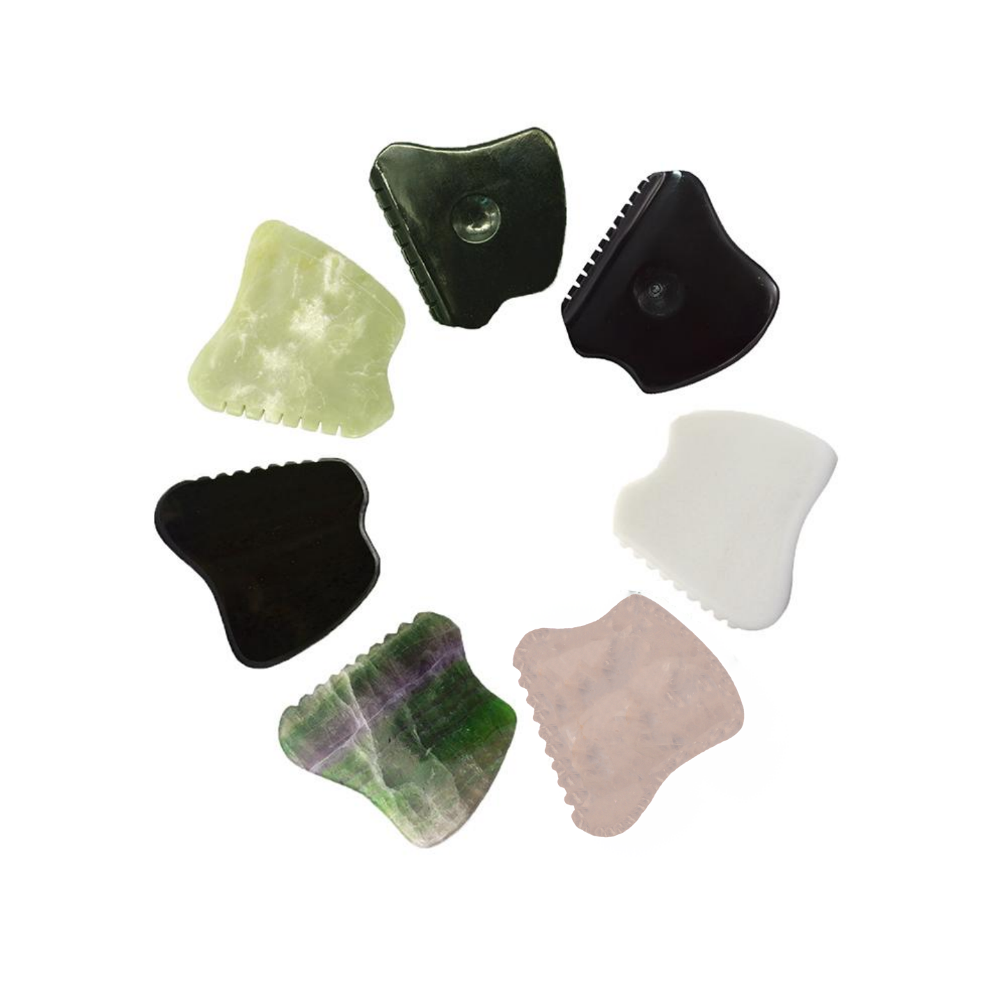 Natural Massage Product Bian Stone Facial Guasha Scraping Tool Skin Care Private Label Gua Sha Jade Therapy Face Massage Tools