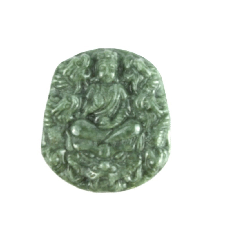 wholesale Natural Emerald Carving Dragon Lucky Amulet Pendant Necklace For Women Men pendants Jade Jewelry