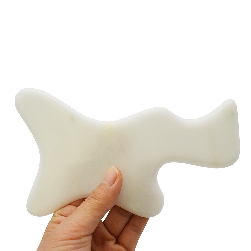 White Jade Lymphatic Drainage Tool Gua Sha Tools For Body Therapy Massage Anti Cellulite Massage Tool Lymphatic  GuaSha Paddle