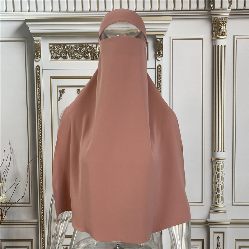 High Quality Niqab Muslim Breathable One Layer Nida Face Veil Modest Islamic Clothing Women khimar Jilbab Prayer Hijab Niqab