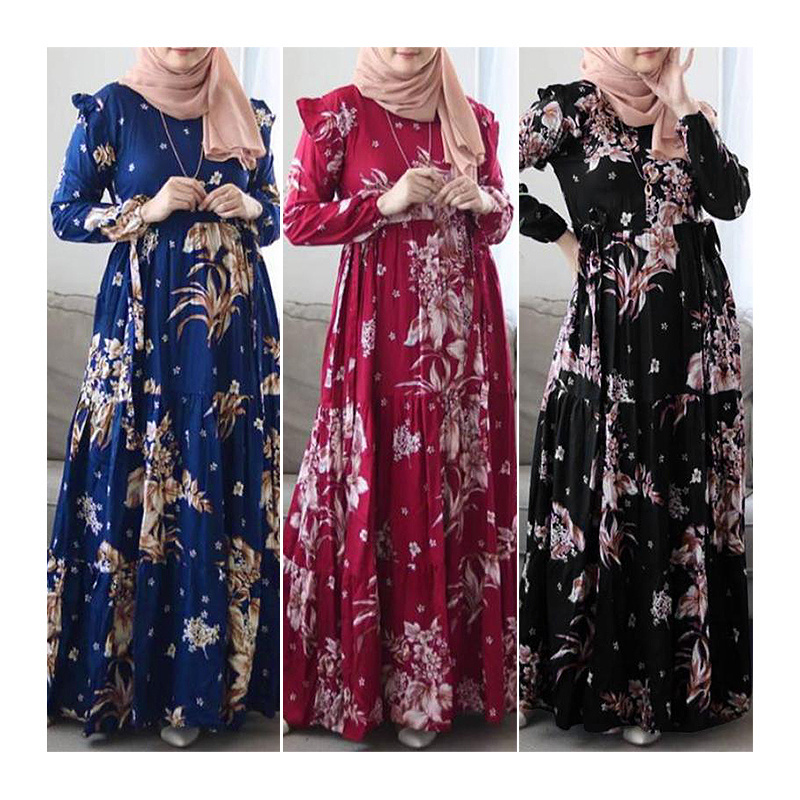 New Design Fashion Islamic Turkish Women Clothing Muslim Dress Plus Size Ladies Abaya Long Dresses