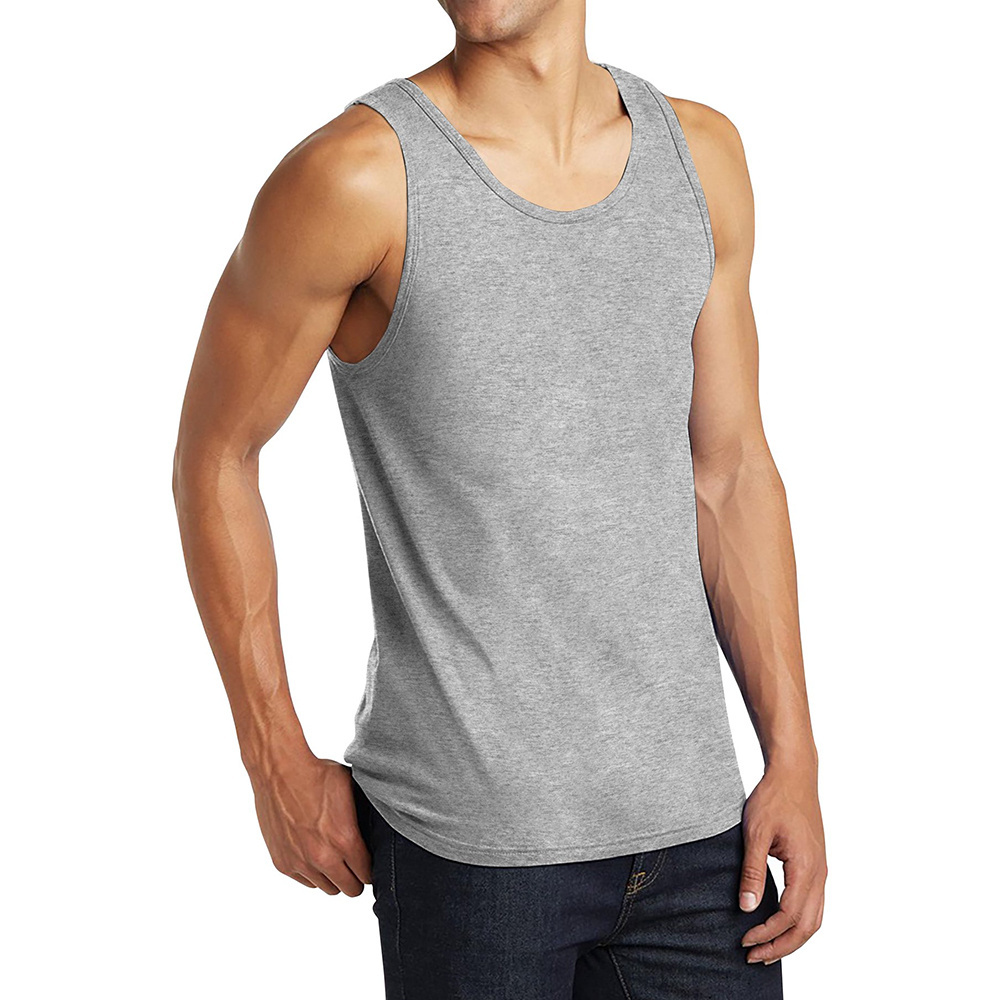 Manufacturers of Good Quality Tank Tops Men's 100% Polyester Gym Sportswear Singlet Bodybuilding Fitness Gym Tank Top