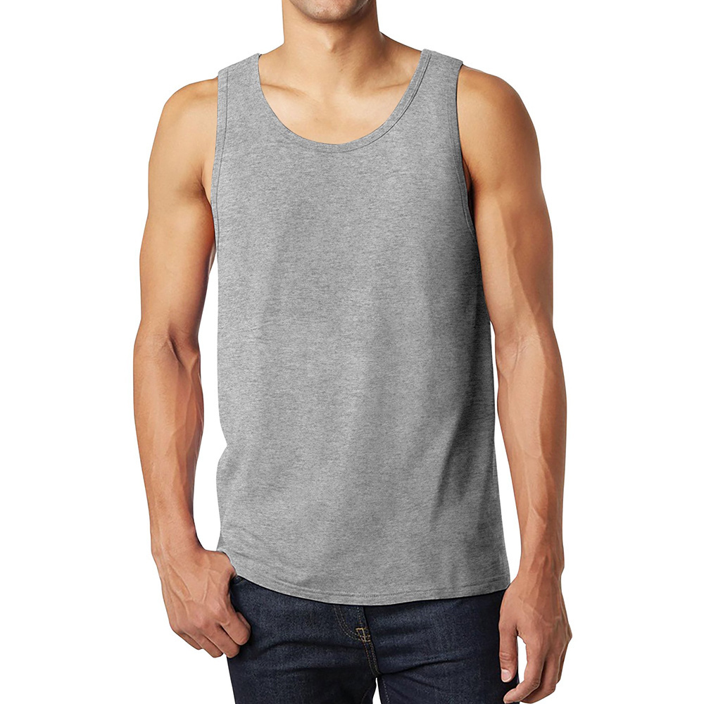 Manufacturers of Good Quality Tank Tops Men's 100% Polyester Gym Sportswear Singlet Bodybuilding Fitness Gym Tank Top