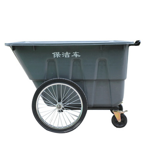 400 Liter Trash Container Outdoor Waste Bin with Four Wheels without Lid Wheelie Bin Trash Can