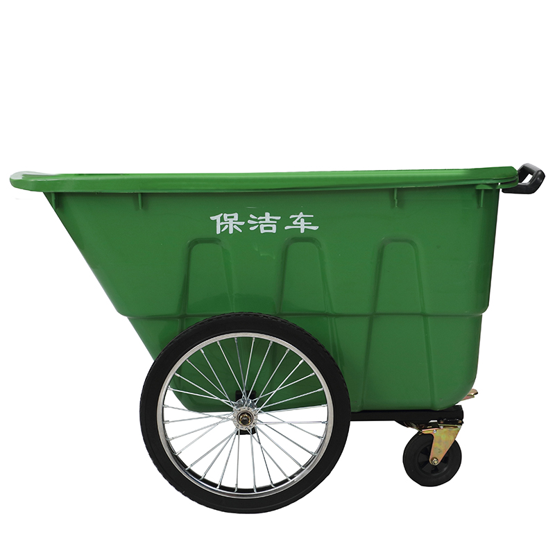 400 Liter Trash Container Outdoor Waste Bin with Four Wheels without Lid Wheelie Bin Trash Can