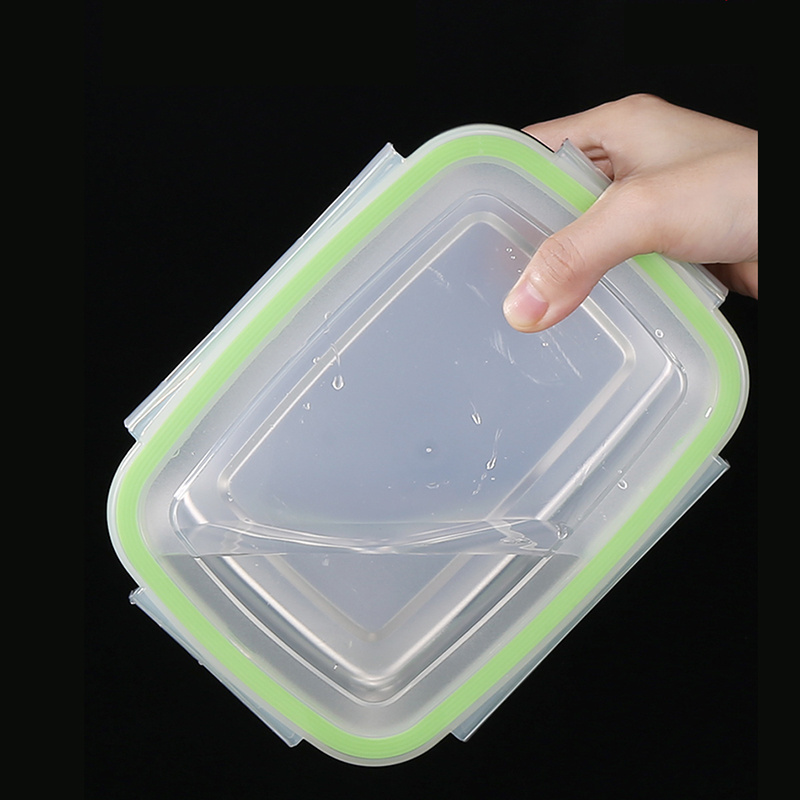 Stainless Steel Food Container with Airtight PP Lid Fresh Storage Container Portable Metal Lunch Box