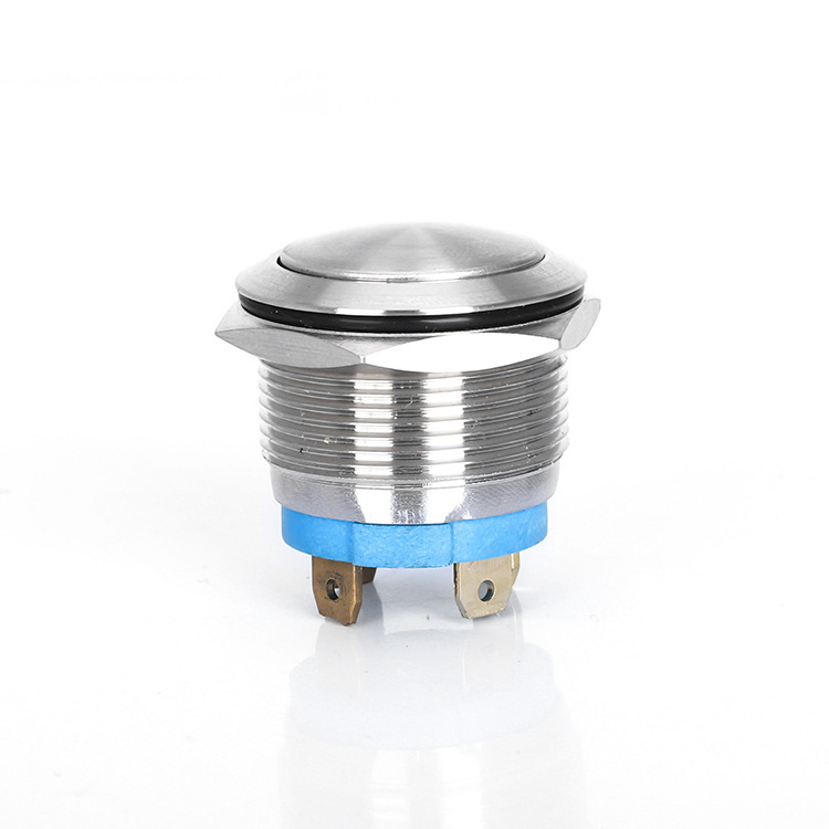 New Type 22mm Ball Round Head Push Button Self-lock Type IP65 Non-illuminated Metal Push Button Switch