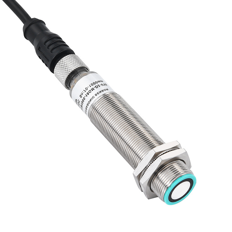 ABILKEEN High Sensitivity NPN 1NO1NO Industrial Metal Ultrasonic Ranging Sensor Switch IP68 Waterproof Use In Level Measurement