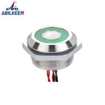 Ring LED Concave Head Piezo Touch Switch IP68 Electric Underwater Used IP68 Waterproof Stainless Steel Piezo Switch 12V