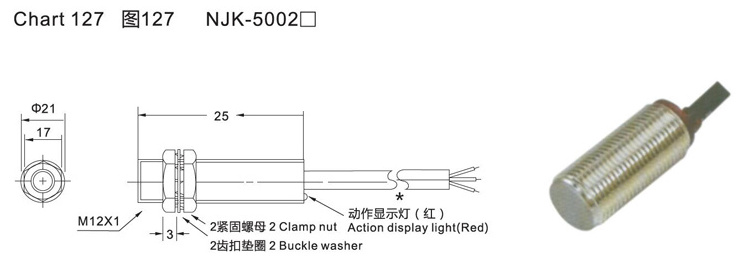 NJK-5002C NPN NO Normally Open DC6-36V Inductive Electric Magnetic Switch 10mm Hall Effect Sensor