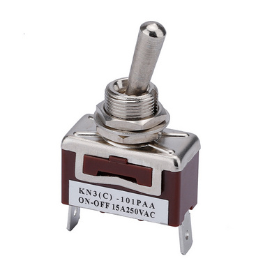 Classic Brown Toggle switch 15A 250VAC PC terminal Silver contact ON-OFF 2PIN Contact Switch Toggle Rocker ON-OFF