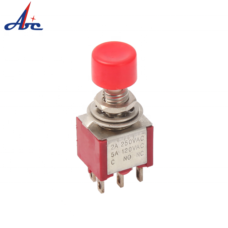 6mm Spring Loaded DPDT ON-(ON) 6 Pin Momentary Spring Return Toggle Switch For Machine