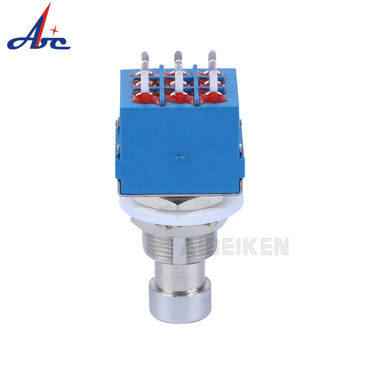 Hot Selling 6 Pin PCB Terminals Soldering SPST NO Momentary Function Pedal Push Button Inline Foot Switch