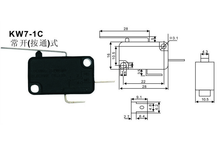 M15 2 Pin SPST Long Lever 5e4 Micro Switch 25t85 Micro Switch