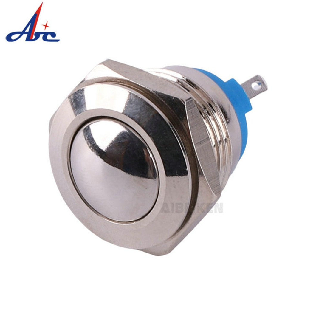 Metal Power Button Switch Domed Head Switch Waterproof 16mm 19mm 22mm with 2/3 Positions ON/OFF 1NO1NC