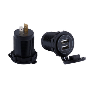 12V 4.2A Driving Car Charger Waterproof Fast USB Port Charger Power Socket Dual USB Car Charger for Racing RV Boat