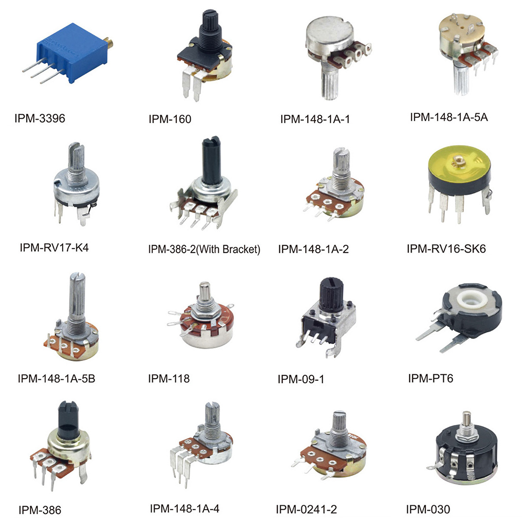 Small-sized (9mm) rotary potentiometer with switch horizontal type and ...