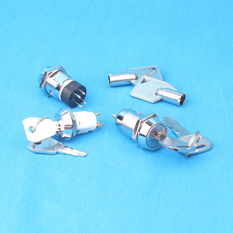 16mm 2 position Good quality screw hook industrial cabinet Electric Key Switch