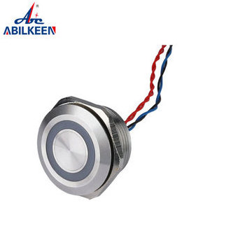 Ring LED Concave Head Piezo Touch Switch IP68 Electric Underwater Used IP68 Waterproof Stainless Steel Piezo Switch 12V