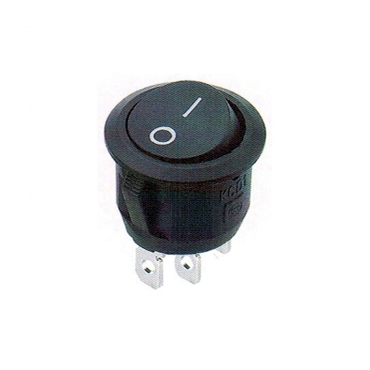 KCD1-105 SPST Round Snap Black ON-OFF 2 Pin Rocker Switch For Car Auto Boat Household Appliances