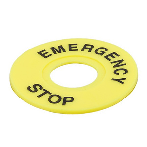 Generator Emergency Stop switch Cover emergency Button Cover 22mm Emergency Stop Warning External Circle Notice Plate 60mm