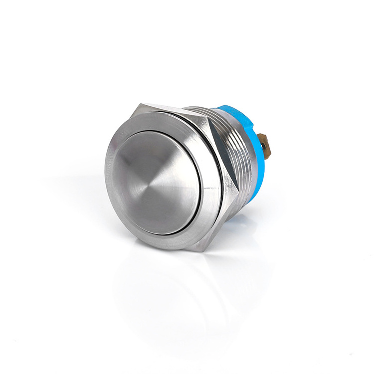 New Type 22mm Ball Round Head Push Button Self-lock Type IP65 Non-illuminated Metal Push Button Switch