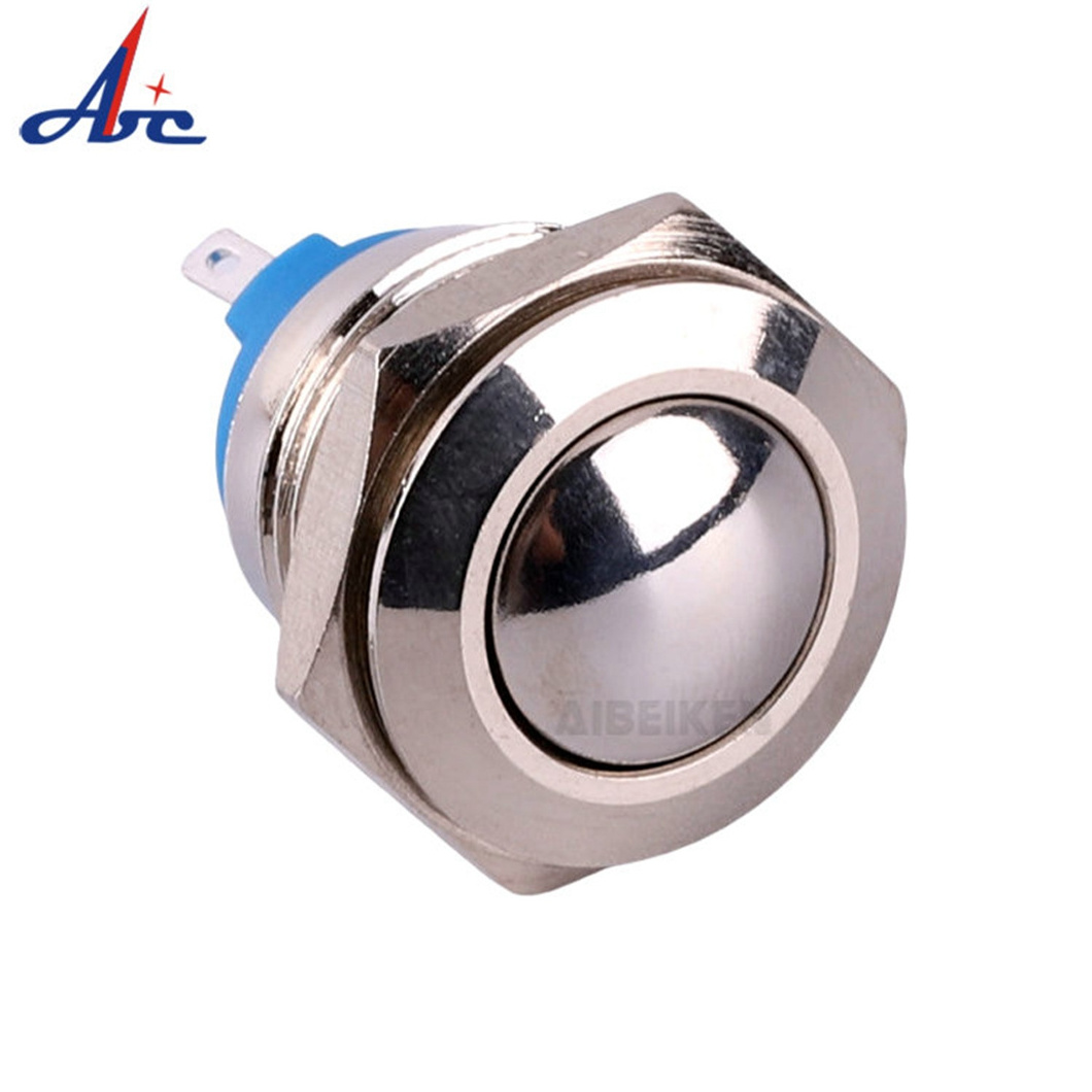 Metal Power Button Switch Domed Head Switch Waterproof 16mm 19mm 22mm with 2/3 Positions ON/OFF 1NO1NC