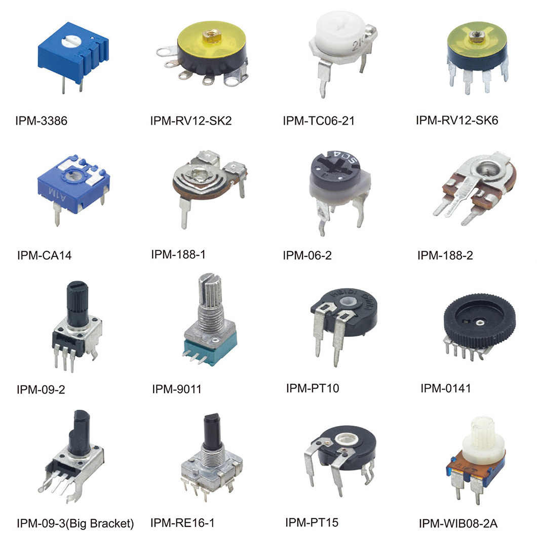 Small-sized (9mm) rotary potentiometer with switch horizontal type and ...