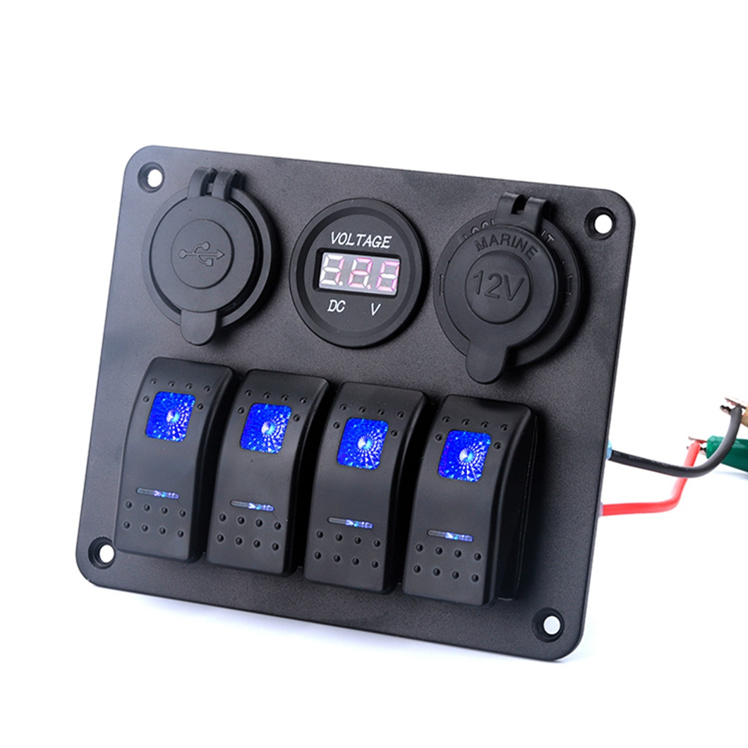 New Arrival Custom Design marine/boat round light led rocker switch panel