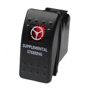 new style 12 Volt SPST Carling Illuminated On Off Sealed Rocker Switch with Driving Lights Symbol (Blue Led)