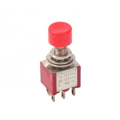 6mm Spring Loaded DPDT ON-(ON) 6 Pin Momentary Spring Return Toggle Switch For Machine