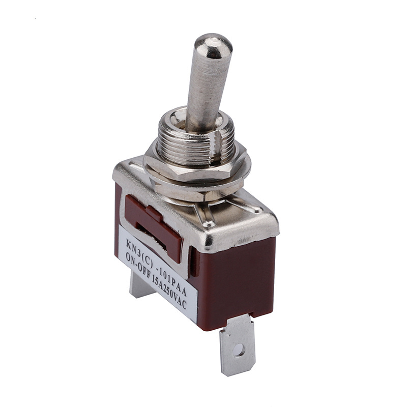 Classic Brown Toggle switch 15A 250VAC PC terminal Silver contact ON-OFF 2PIN Contact Switch Toggle Rocker ON-OFF