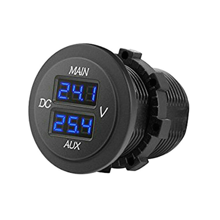 Good Quality Good Quality Digital 12v Marine Volt Meter DC Auto Car Dashboard Car Volt Meter Dual Screen LED Color Optional