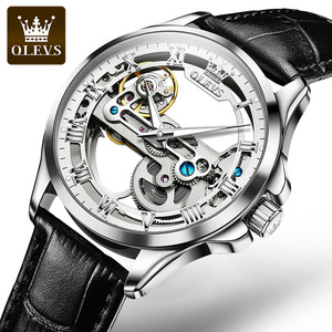 OLEVS 6661 custom logo fashion waterproof digital online mens wrist bands luxury tourbillon automatic mechanical wrist watches