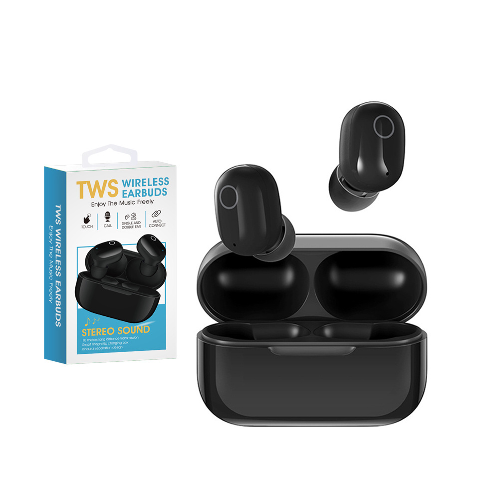 True Wireless Earbuds Headphones in Ear with Charging Case Hands-Free Headset with Mic Touch Control for iPhone 12